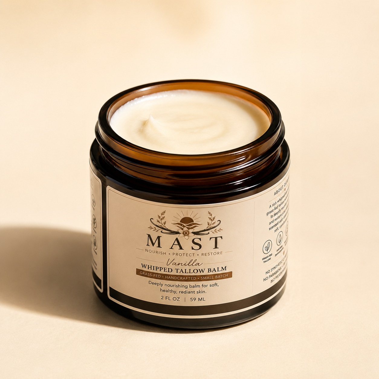 Vanilla Grass-Fed Beef Tallow Balm